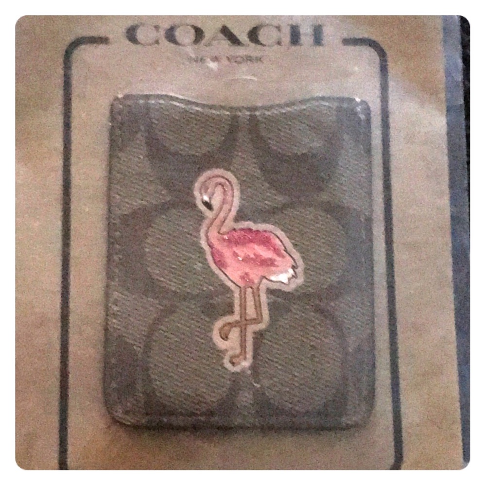 Flamingo card holder for your phone